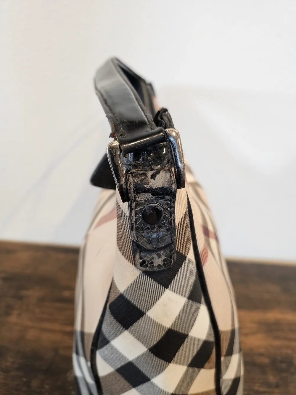 Burberry Nova Check Hobo Shoulder Bag
